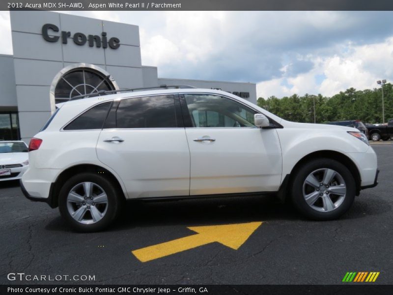 Aspen White Pearl II / Parchment 2012 Acura MDX SH-AWD