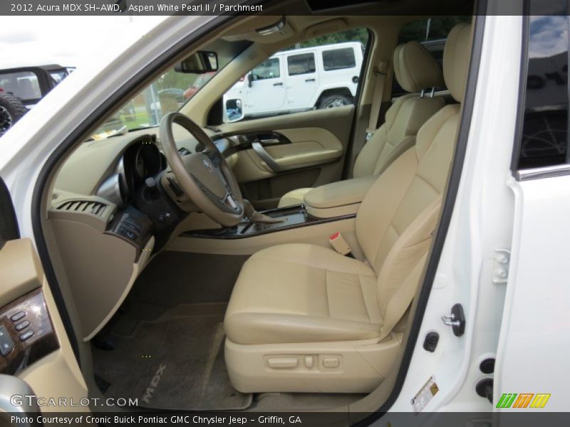 Aspen White Pearl II / Parchment 2012 Acura MDX SH-AWD