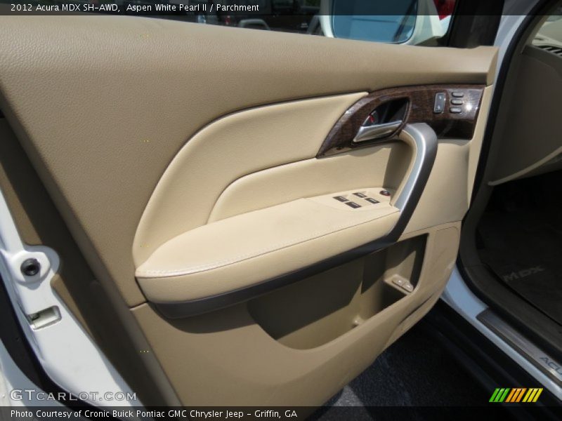 Aspen White Pearl II / Parchment 2012 Acura MDX SH-AWD