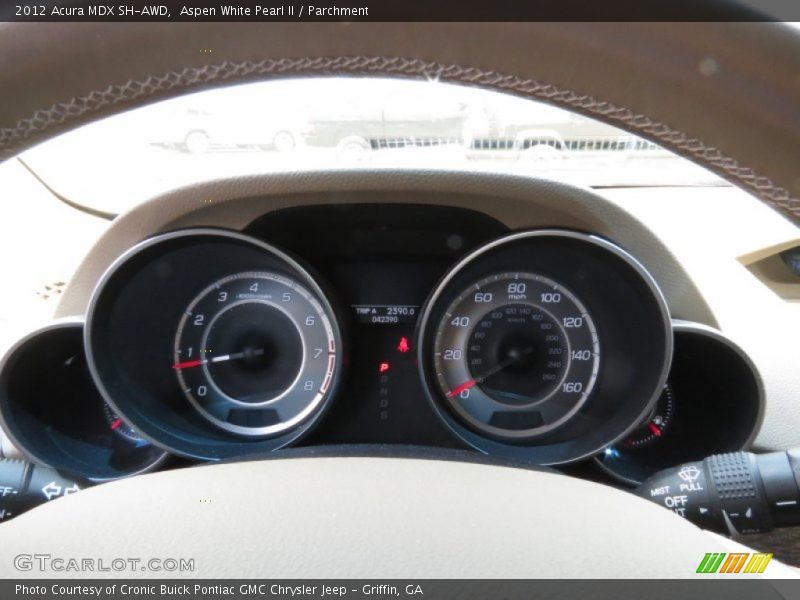 Aspen White Pearl II / Parchment 2012 Acura MDX SH-AWD