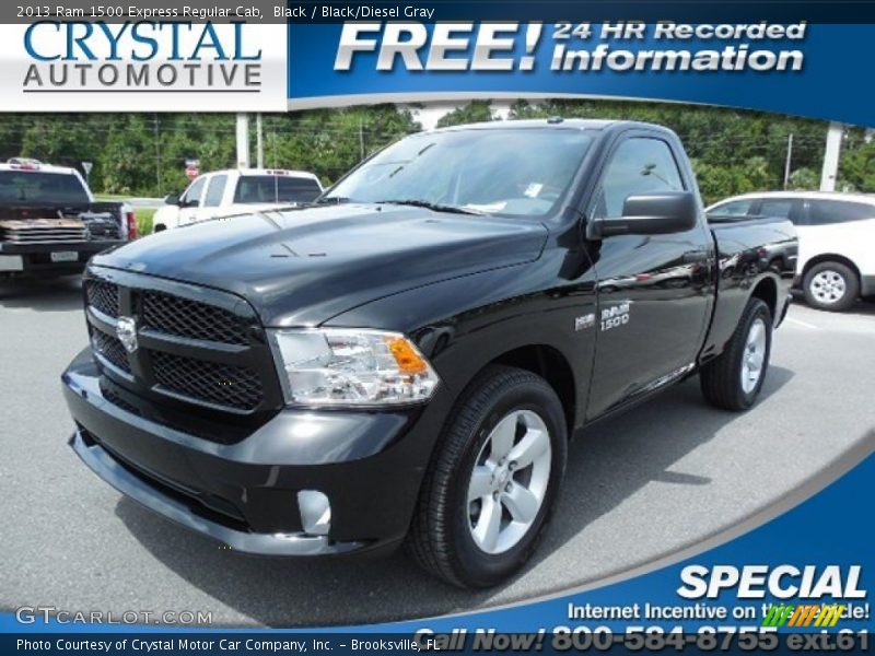 Black / Black/Diesel Gray 2013 Ram 1500 Express Regular Cab