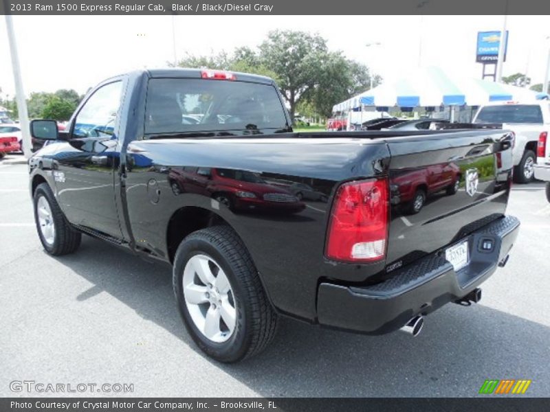 Black / Black/Diesel Gray 2013 Ram 1500 Express Regular Cab