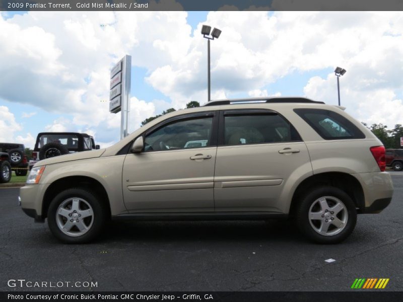 Gold Mist Metallic / Sand 2009 Pontiac Torrent
