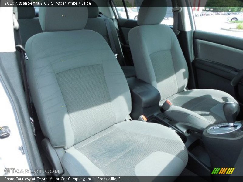 Aspen White / Beige 2010 Nissan Sentra 2.0 SR