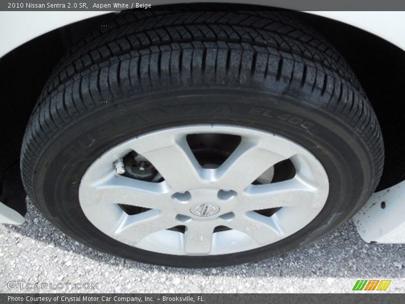 Aspen White / Beige 2010 Nissan Sentra 2.0 SR