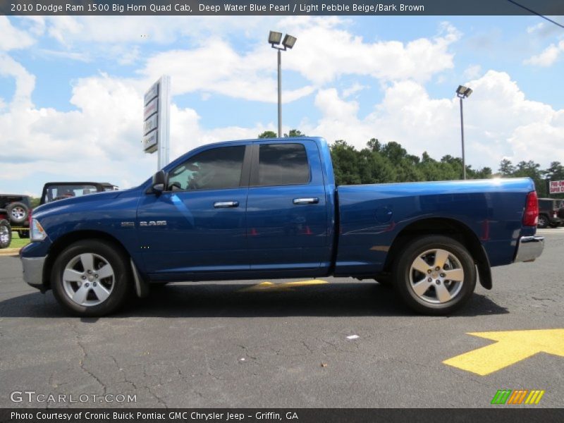 Deep Water Blue Pearl / Light Pebble Beige/Bark Brown 2010 Dodge Ram 1500 Big Horn Quad Cab