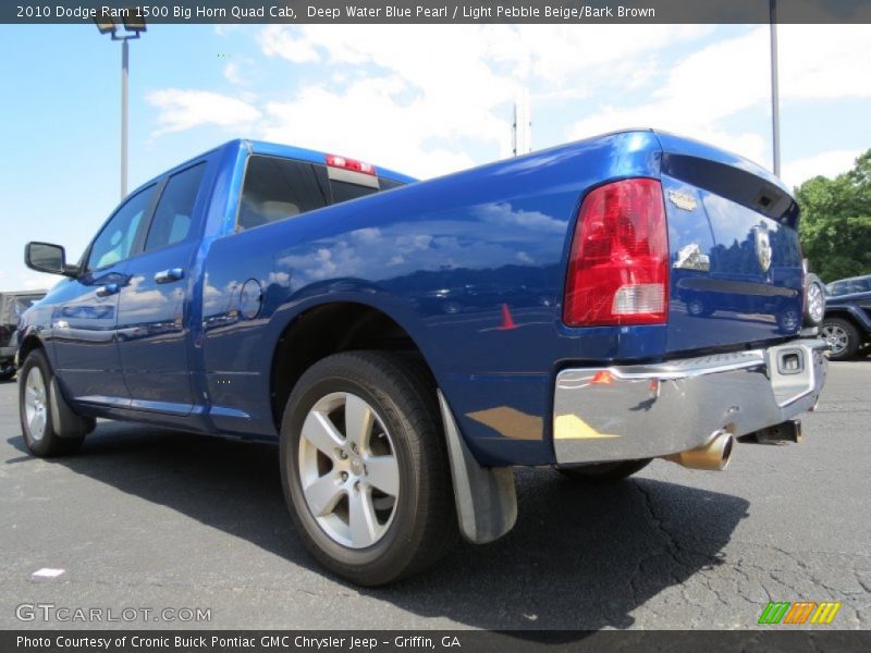 Deep Water Blue Pearl / Light Pebble Beige/Bark Brown 2010 Dodge Ram 1500 Big Horn Quad Cab