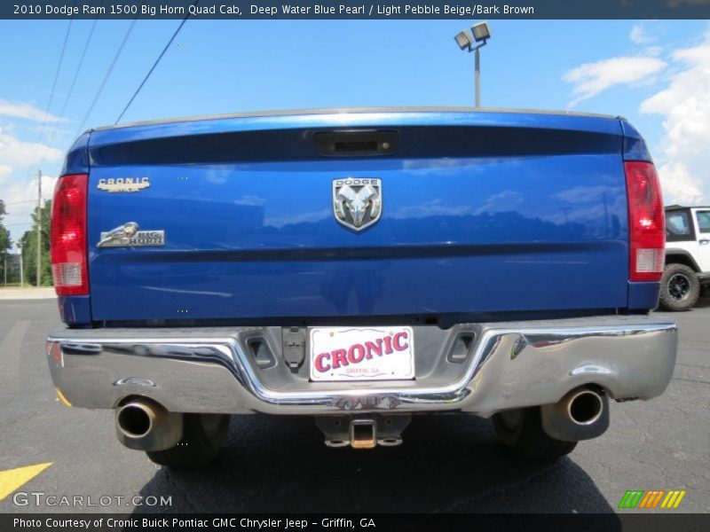 Deep Water Blue Pearl / Light Pebble Beige/Bark Brown 2010 Dodge Ram 1500 Big Horn Quad Cab