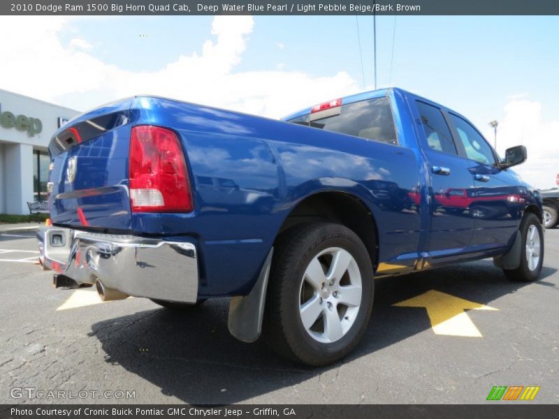 Deep Water Blue Pearl / Light Pebble Beige/Bark Brown 2010 Dodge Ram 1500 Big Horn Quad Cab