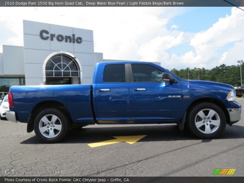 Deep Water Blue Pearl / Light Pebble Beige/Bark Brown 2010 Dodge Ram 1500 Big Horn Quad Cab