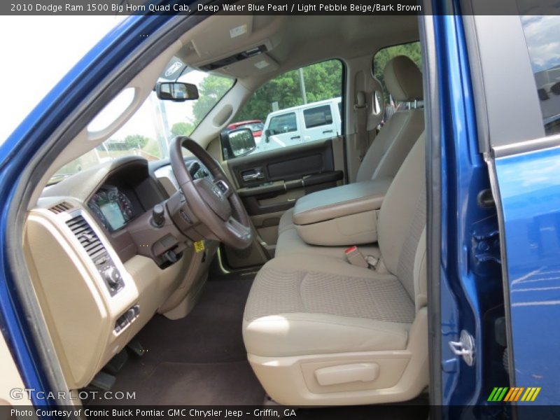 Deep Water Blue Pearl / Light Pebble Beige/Bark Brown 2010 Dodge Ram 1500 Big Horn Quad Cab