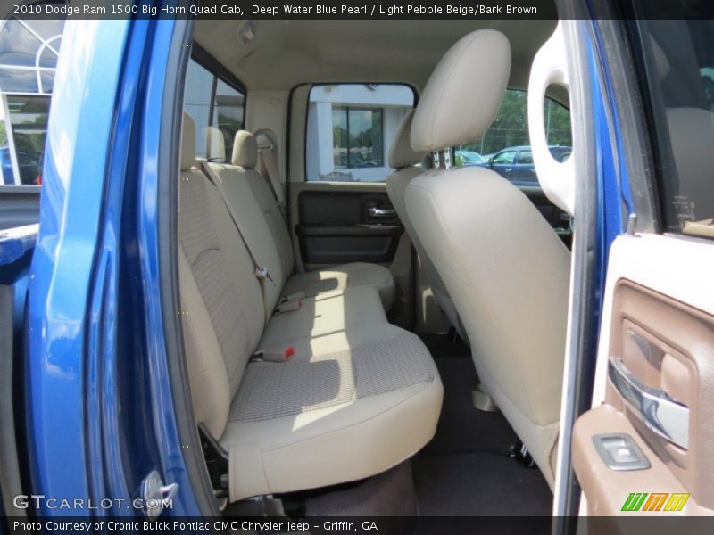 Deep Water Blue Pearl / Light Pebble Beige/Bark Brown 2010 Dodge Ram 1500 Big Horn Quad Cab