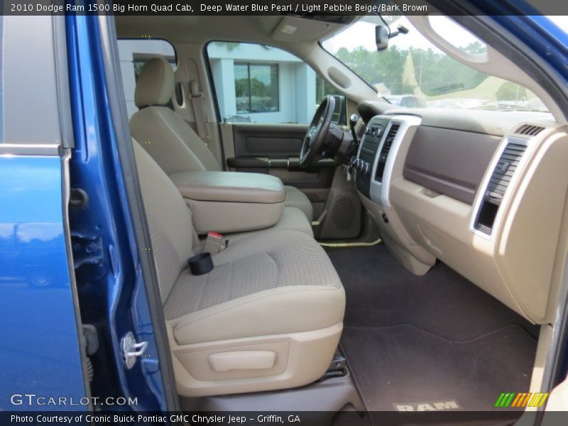 Deep Water Blue Pearl / Light Pebble Beige/Bark Brown 2010 Dodge Ram 1500 Big Horn Quad Cab