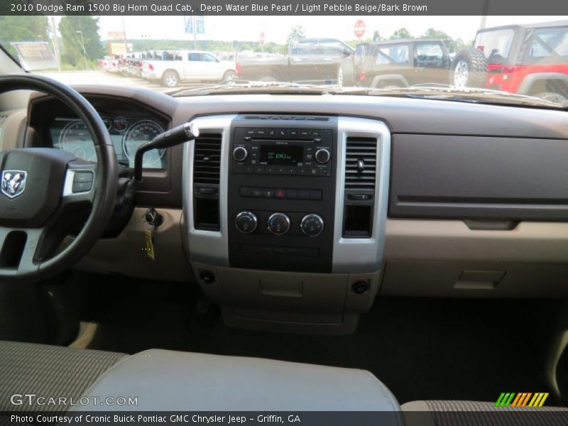 Deep Water Blue Pearl / Light Pebble Beige/Bark Brown 2010 Dodge Ram 1500 Big Horn Quad Cab