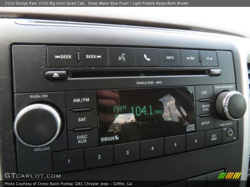 Deep Water Blue Pearl / Light Pebble Beige/Bark Brown 2010 Dodge Ram 1500 Big Horn Quad Cab