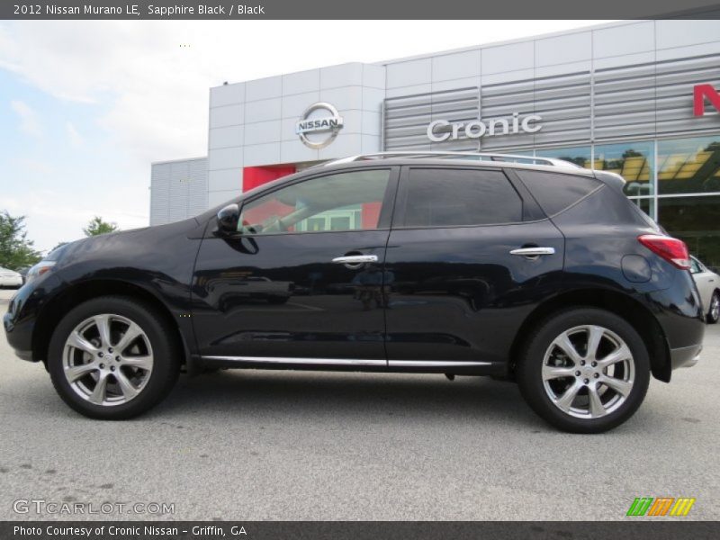 Sapphire Black / Black 2012 Nissan Murano LE