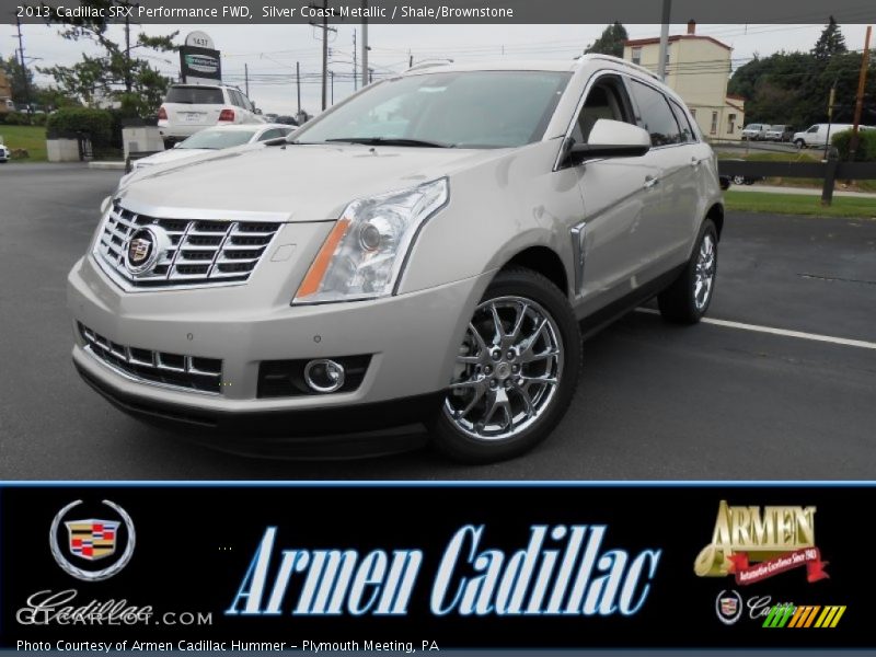 Silver Coast Metallic / Shale/Brownstone 2013 Cadillac SRX Performance FWD
