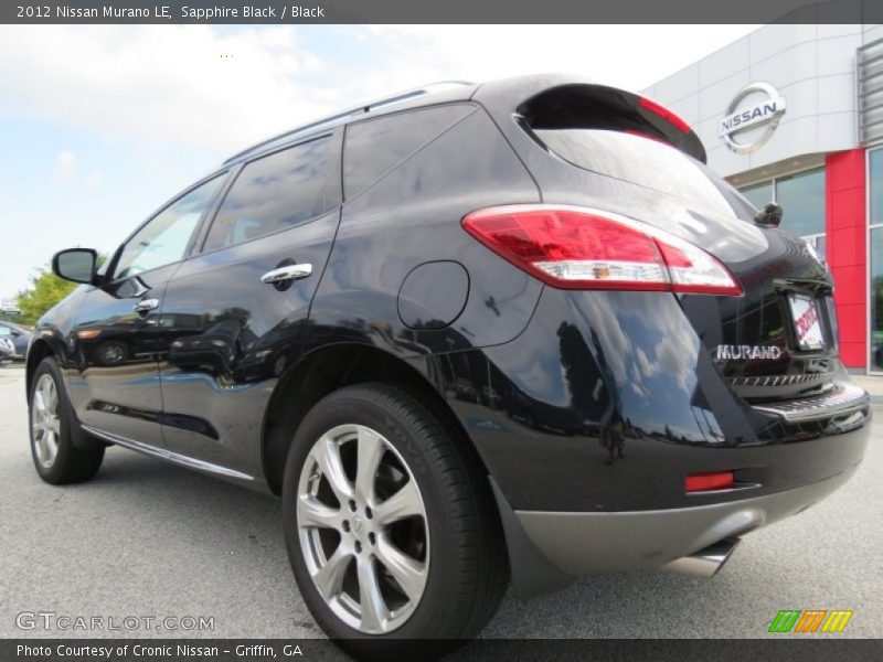 Sapphire Black / Black 2012 Nissan Murano LE