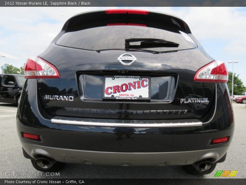 Sapphire Black / Black 2012 Nissan Murano LE