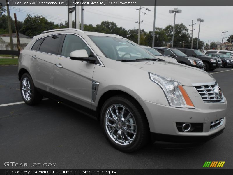Silver Coast Metallic / Shale/Brownstone 2013 Cadillac SRX Performance FWD
