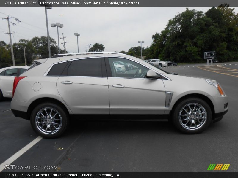 Silver Coast Metallic / Shale/Brownstone 2013 Cadillac SRX Performance FWD