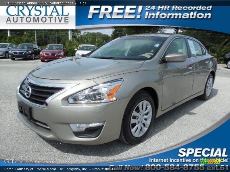 Saharan Stone / Beige 2013 Nissan Altima 2.5 S