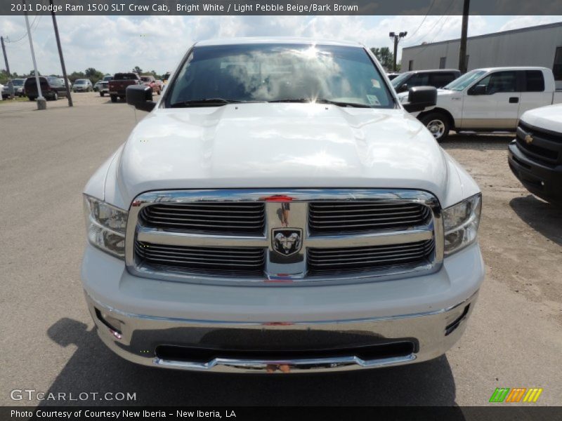 Bright White / Light Pebble Beige/Bark Brown 2011 Dodge Ram 1500 SLT Crew Cab