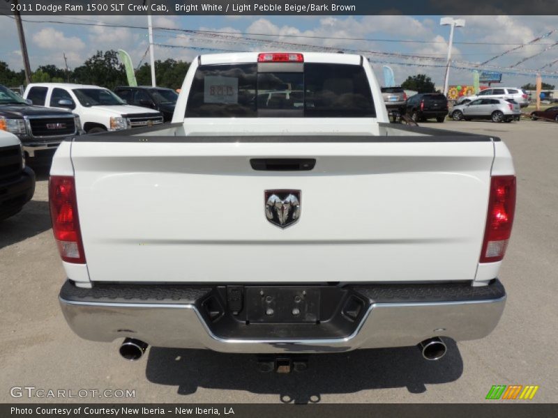 Bright White / Light Pebble Beige/Bark Brown 2011 Dodge Ram 1500 SLT Crew Cab