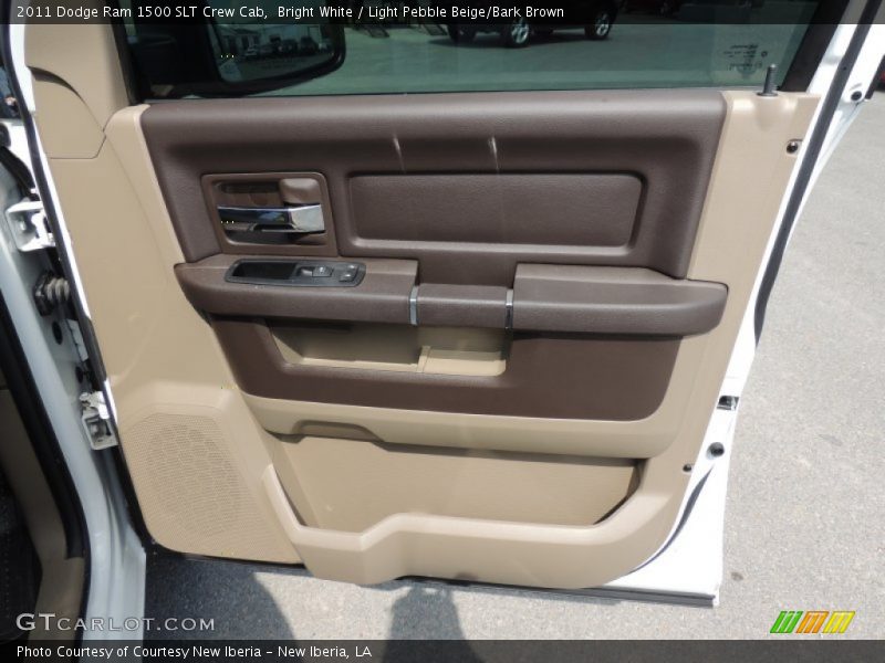 Bright White / Light Pebble Beige/Bark Brown 2011 Dodge Ram 1500 SLT Crew Cab