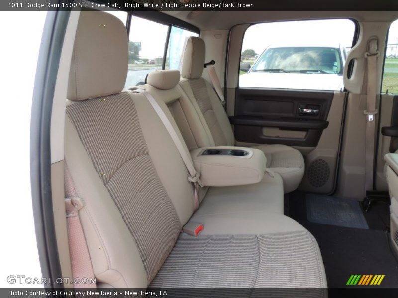 Bright White / Light Pebble Beige/Bark Brown 2011 Dodge Ram 1500 SLT Crew Cab