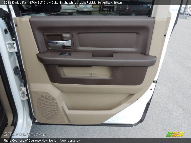 Bright White / Light Pebble Beige/Bark Brown 2011 Dodge Ram 1500 SLT Crew Cab