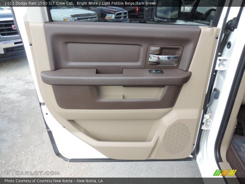 Bright White / Light Pebble Beige/Bark Brown 2011 Dodge Ram 1500 SLT Crew Cab