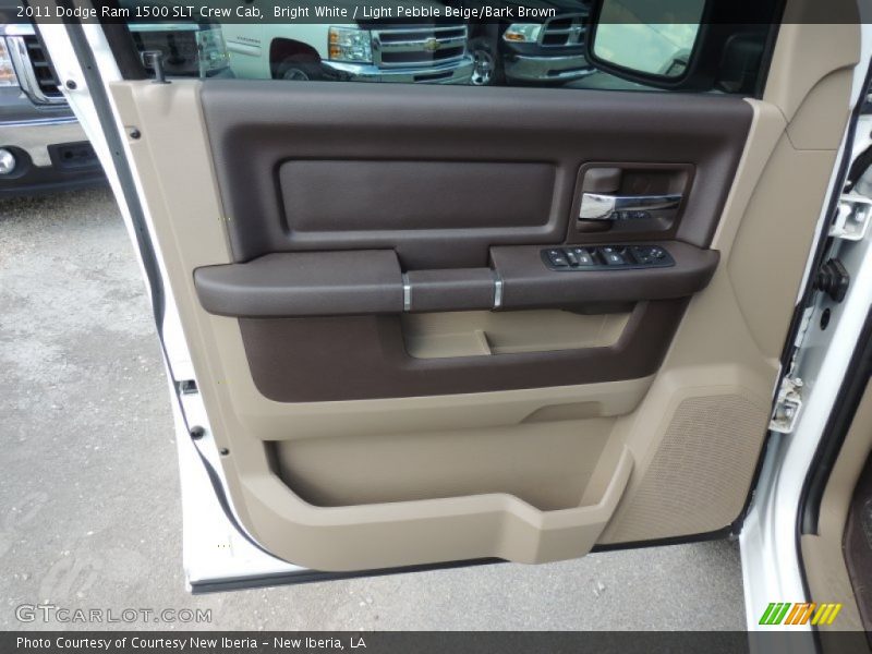 Bright White / Light Pebble Beige/Bark Brown 2011 Dodge Ram 1500 SLT Crew Cab