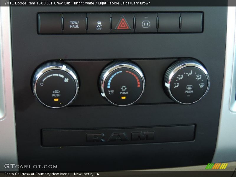 Bright White / Light Pebble Beige/Bark Brown 2011 Dodge Ram 1500 SLT Crew Cab