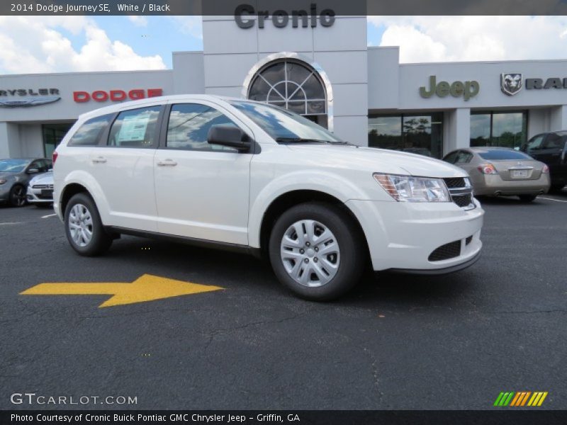 White / Black 2014 Dodge Journey SE