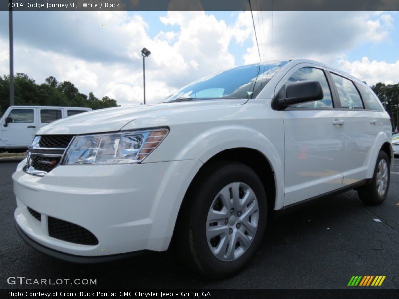 White / Black 2014 Dodge Journey SE
