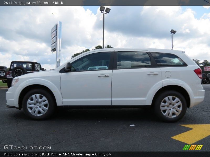 White / Black 2014 Dodge Journey SE