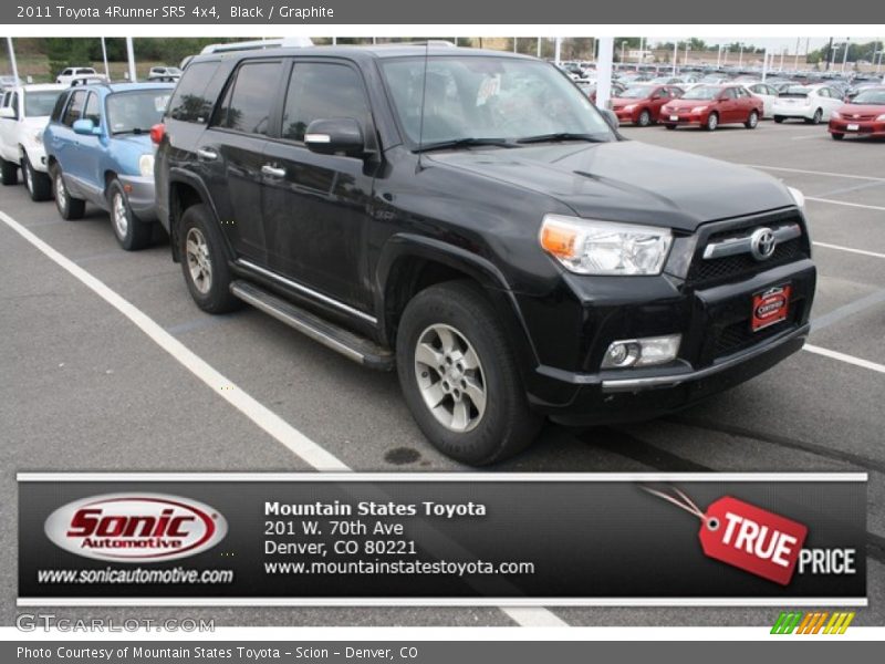 Black / Graphite 2011 Toyota 4Runner SR5 4x4