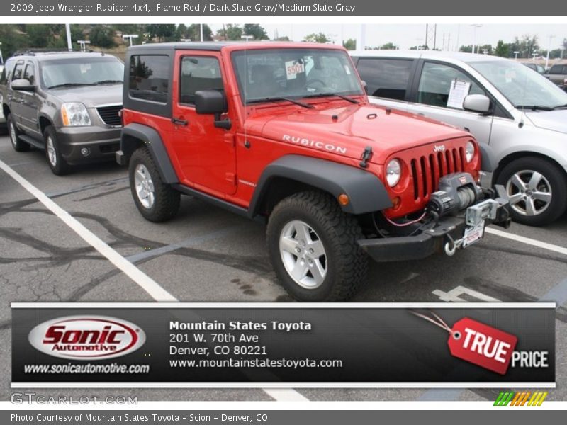 Flame Red / Dark Slate Gray/Medium Slate Gray 2009 Jeep Wrangler Rubicon 4x4