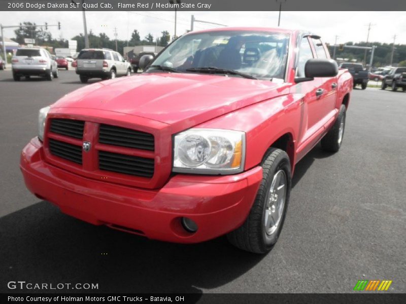 Flame Red / Medium Slate Gray 2006 Dodge Dakota SLT Quad Cab