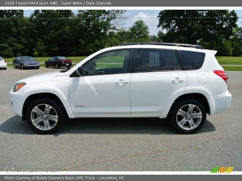 Super White / Dark Charcoal 2009 Toyota RAV4 Sport 4WD