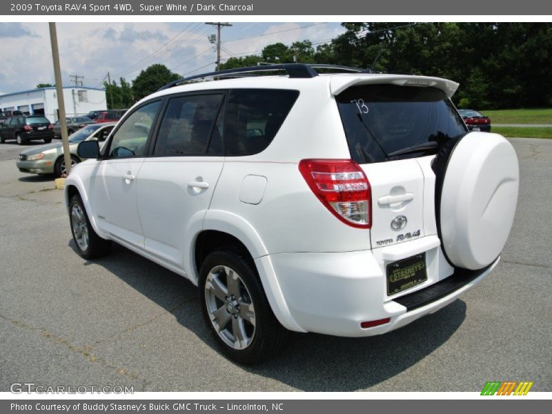 Super White / Dark Charcoal 2009 Toyota RAV4 Sport 4WD