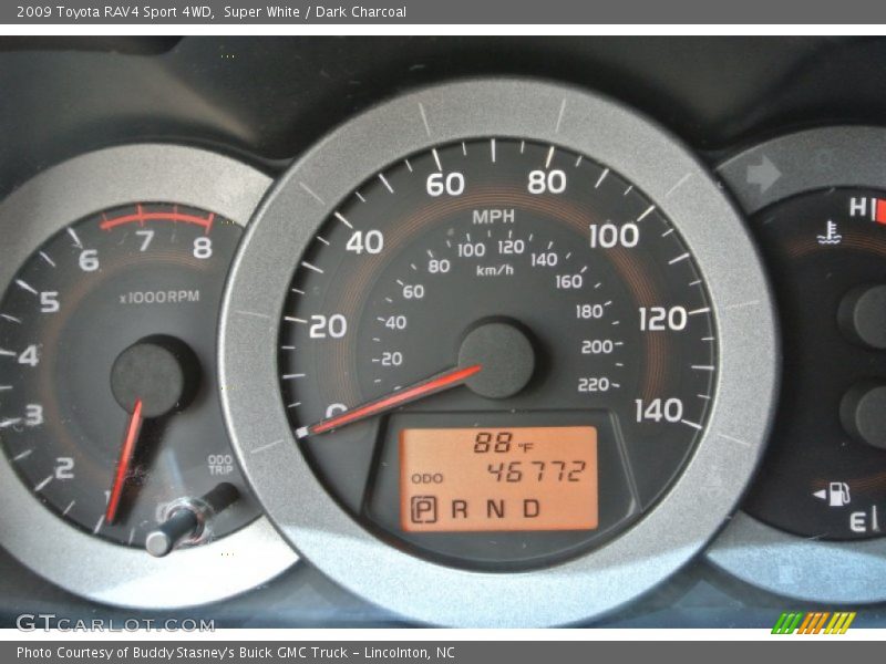 Super White / Dark Charcoal 2009 Toyota RAV4 Sport 4WD