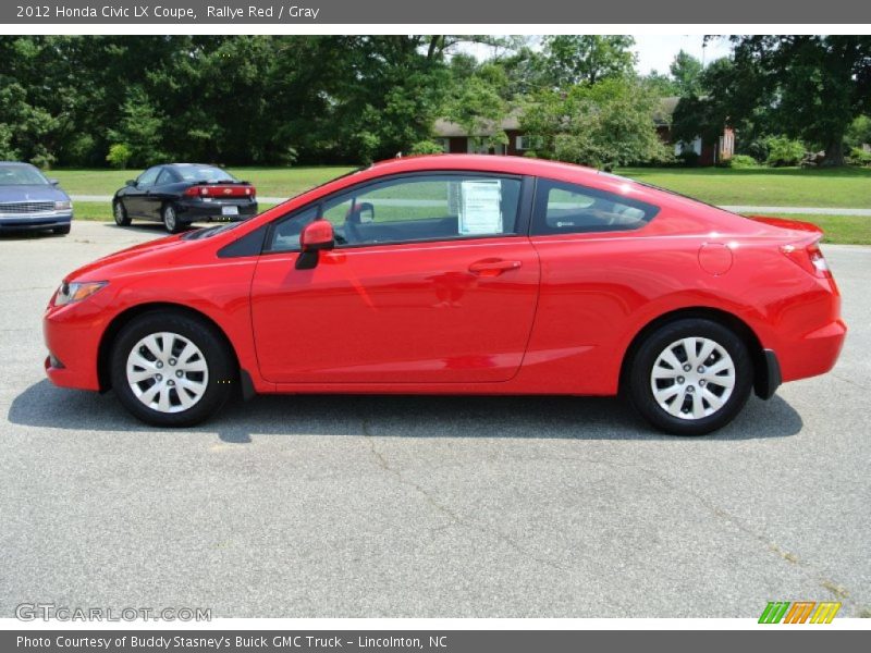 Rallye Red / Gray 2012 Honda Civic LX Coupe