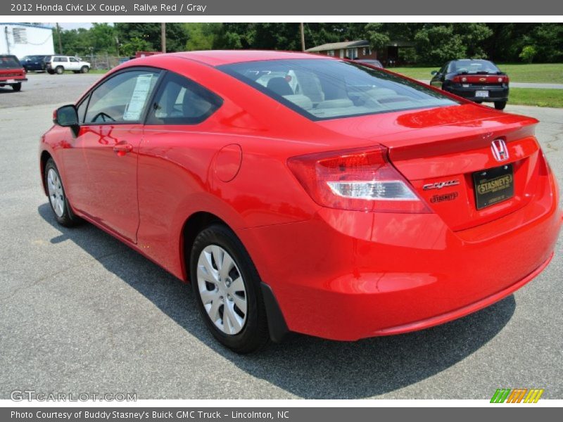 Rallye Red / Gray 2012 Honda Civic LX Coupe