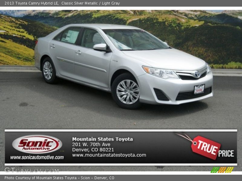 Classic Silver Metallic / Light Gray 2013 Toyota Camry Hybrid LE