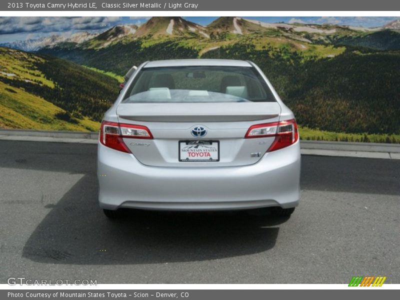Classic Silver Metallic / Light Gray 2013 Toyota Camry Hybrid LE