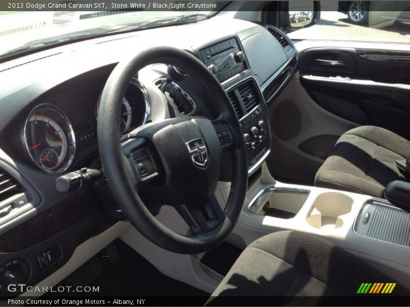 Stone White / Black/Light Graystone 2013 Dodge Grand Caravan SXT