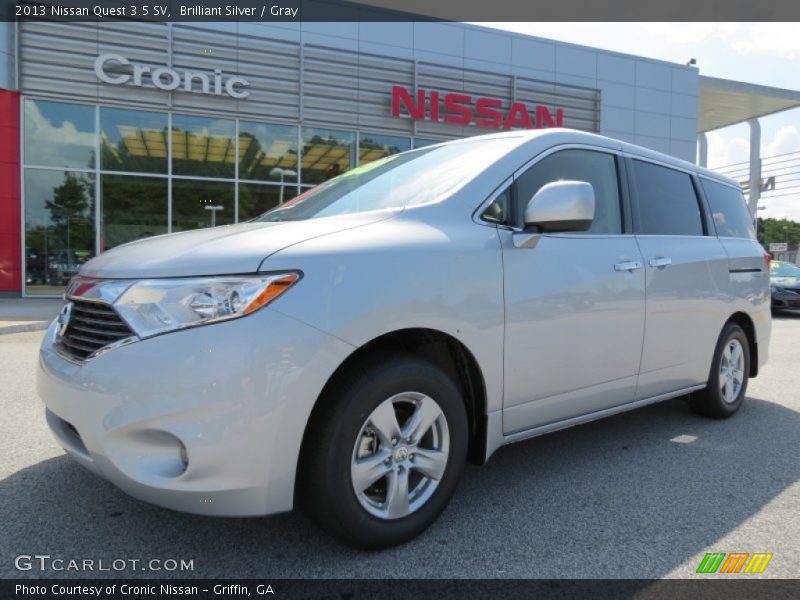 Brilliant Silver / Gray 2013 Nissan Quest 3.5 SV