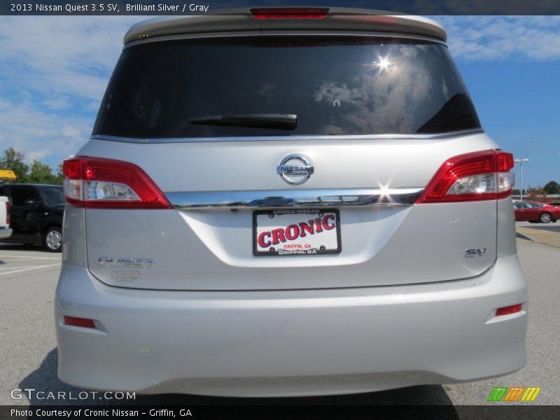 Brilliant Silver / Gray 2013 Nissan Quest 3.5 SV